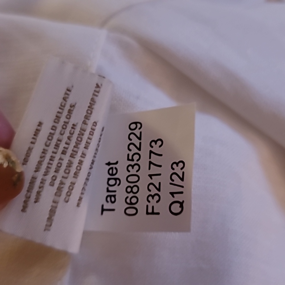 Threshold light filtering linen curtain white 54 x 95 - Picture 8 of 13